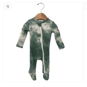 Spearmint love waffle knit footie